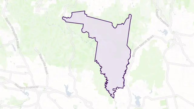 Lerderderg Area Boundary Map