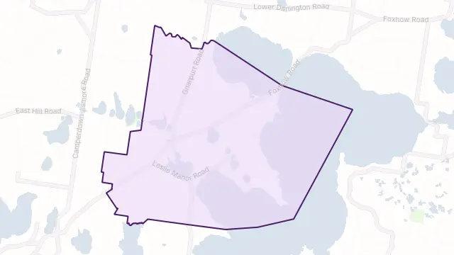 Leslie Manor Area Boundary Map