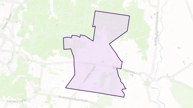 Longlea Area Boundary Map