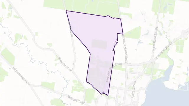 Lovely Banks Area Boundary Map