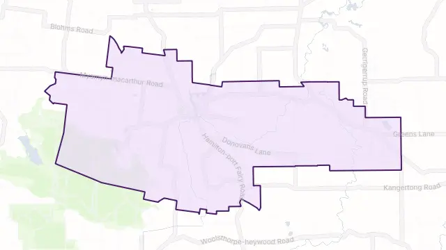 Macarthur Area Boundary Map