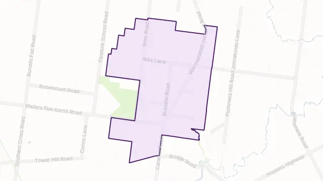 Mailors Flat Area Boundary Map