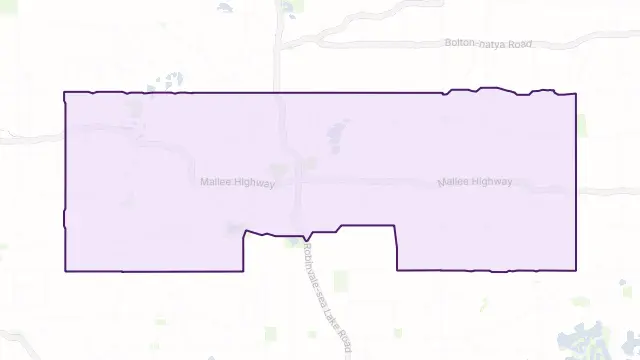 Manangatang Area Boundary Map