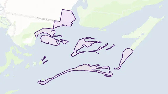 Manns Beach Area Boundary Map