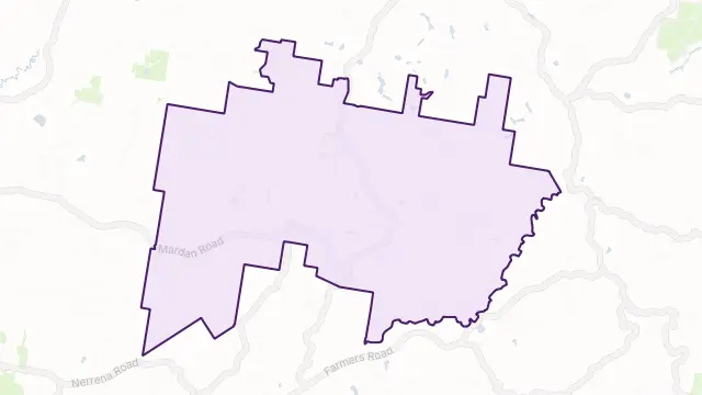 Mardan Area Boundary Map
