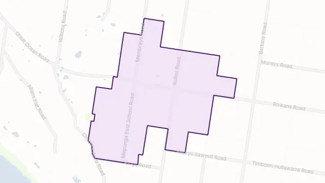 Mepunga East Area Boundary Map