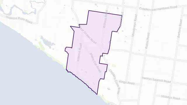 Mepunga West Area Boundary Map
