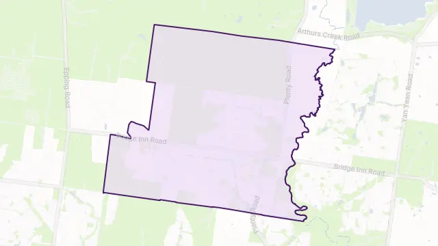 Mernda Area Boundary Map