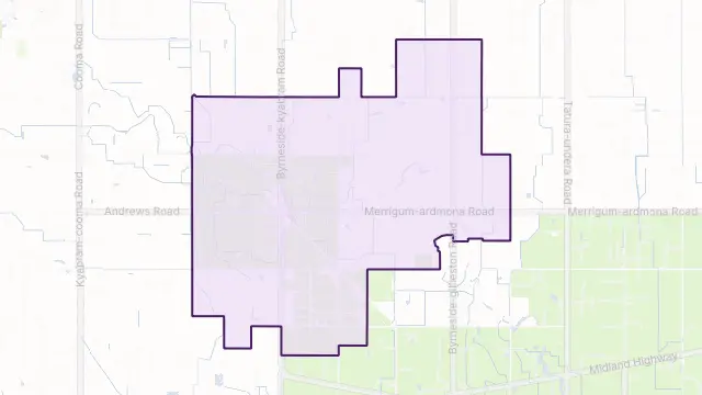 Merrigum Area Boundary Map