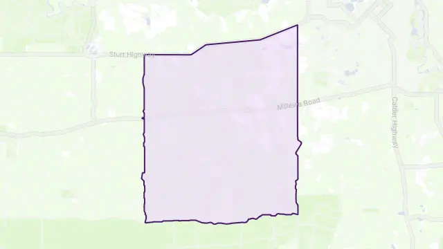 Merrinee Area Boundary Map