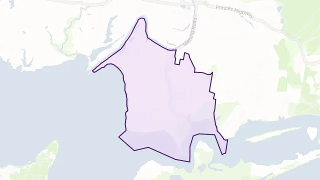 Metung Area Boundary Map