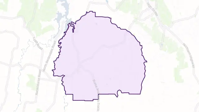 Mia Mia Area Boundary Map