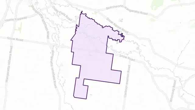 Milawa Area Boundary Map