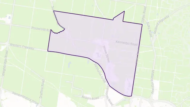 Miners Rest Area Boundary Map