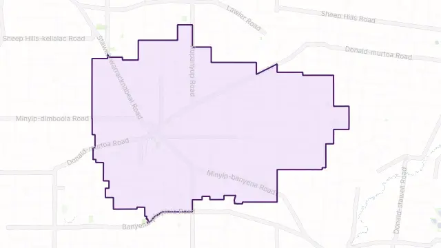 Minyip Area Boundary Map
