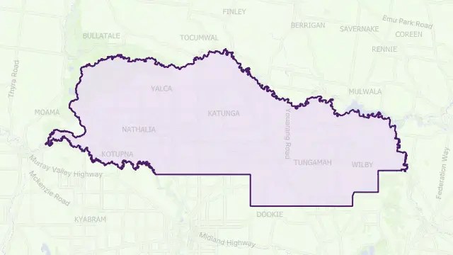 Moira Council Area Boundary Map