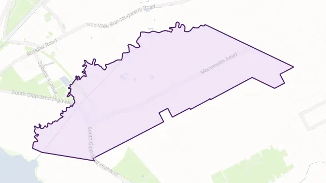 Monomeith Area Boundary Map