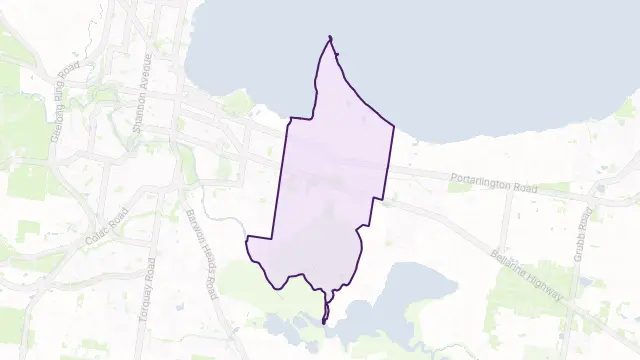 Moolap Area Boundary Map