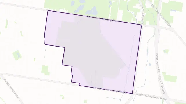 Moorabbin Airport Area Boundary Map