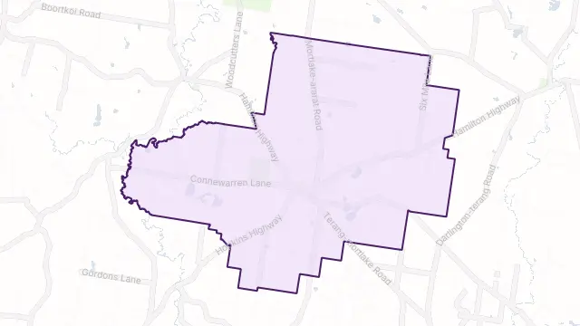 Mortlake Area Boundary Map