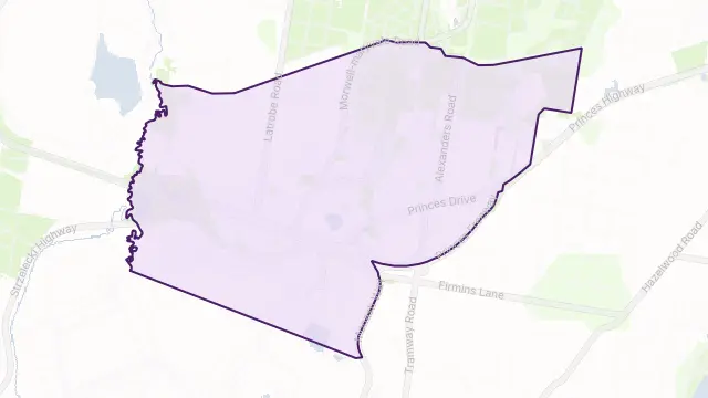 Morwell Area Boundary Map