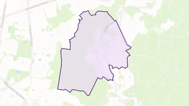 Mount Dandenong Area Boundary Map