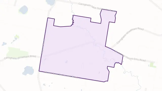 Mount Emu Area Boundary Map