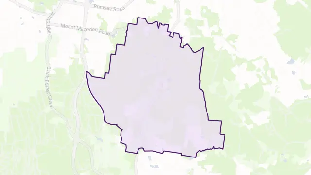 Mount Macedon Area Boundary Map