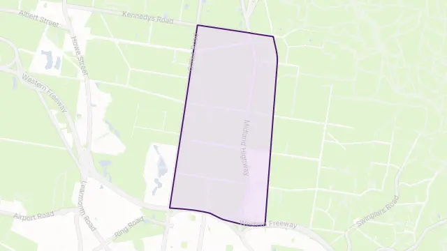 Mount Rowan Area Boundary Map