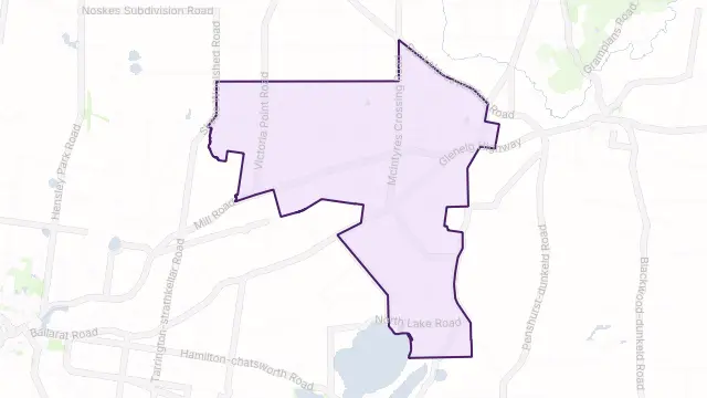 Moutajup Area Boundary Map