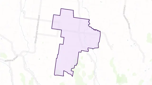 Moyhu Area Boundary Map