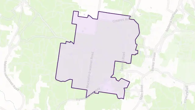 Muckleford Area Boundary Map