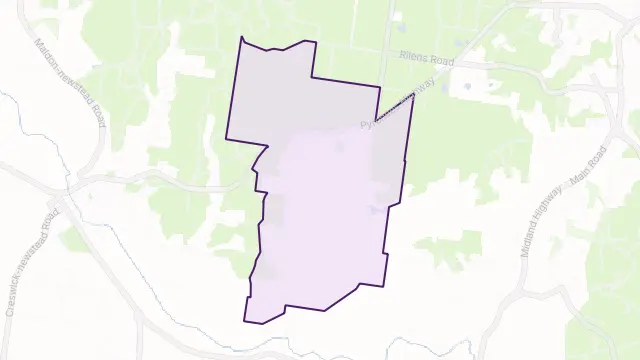Muckleford South Area Boundary Map