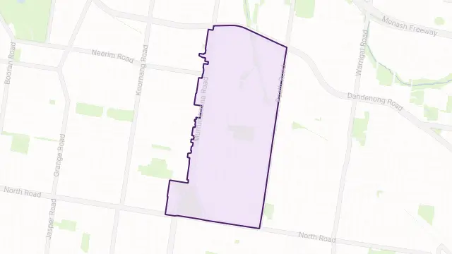 Murrumbeena Area Boundary Map