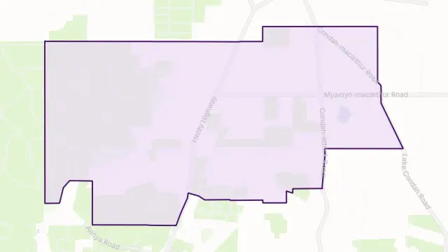 Myamyn Area Boundary Map