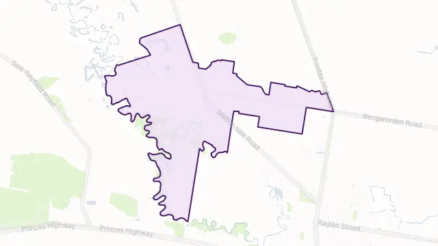 Myrtlebank Area Boundary Map