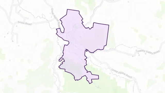 Myrtleford Area Boundary Map