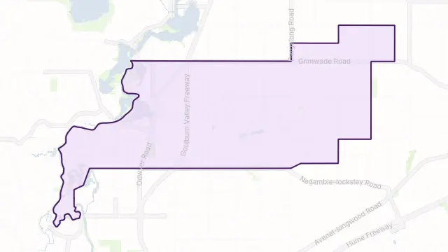 Nagambie Area Boundary Map