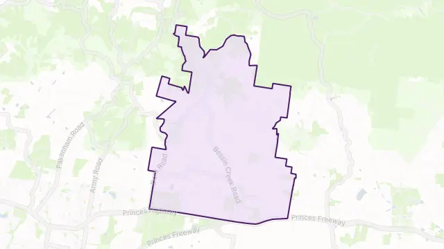 Nar Nar Goon North Area Boundary Map