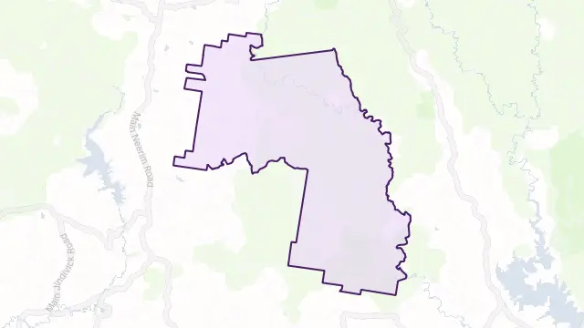 Neerim East Area Boundary Map