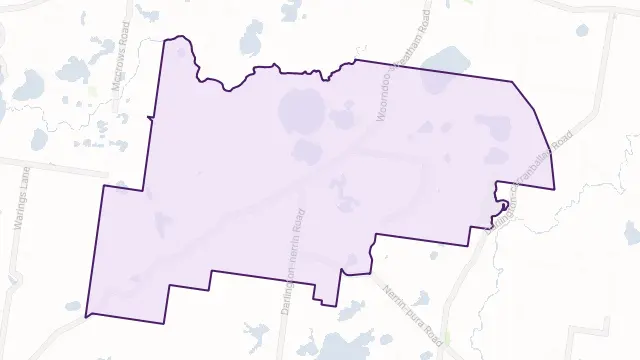 Nerrin Nerrin Area Boundary Map