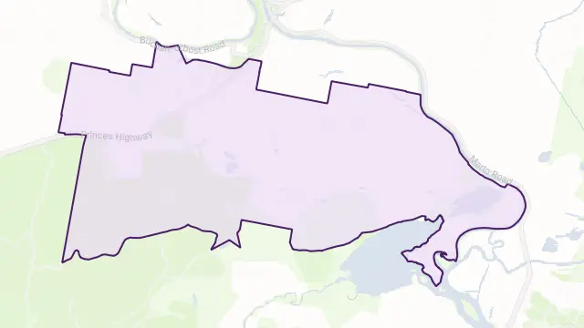 Newmerella Area Boundary Map