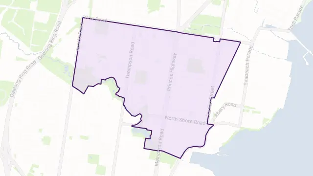 Norlane Area Boundary Map
