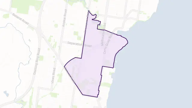 North Geelong Area Boundary Map