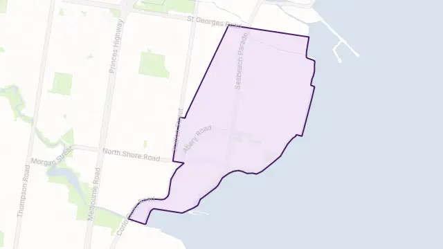 North Shore Area Boundary Map