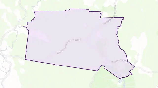 Nowa Nowa Area Boundary Map
