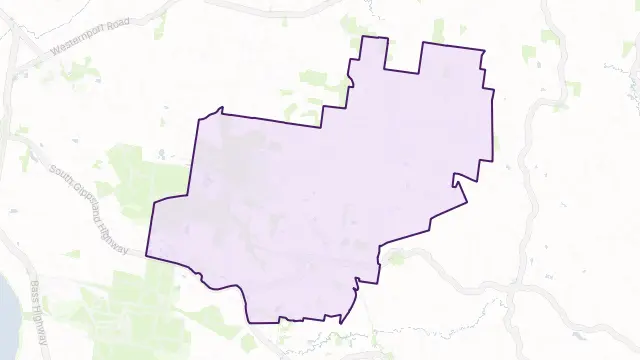 Nyora Area Boundary Map