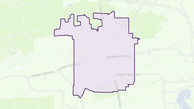 Ouyen Area Boundary Map