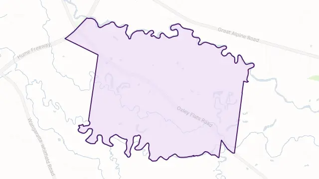 Oxley Flats Area Boundary Map