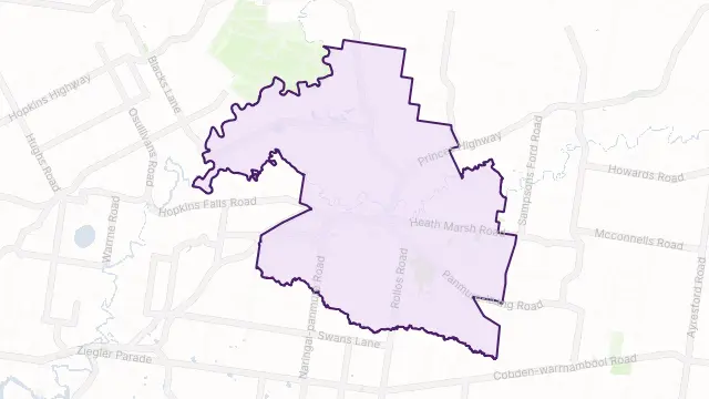 Panmure Area Boundary Map